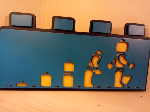 Evolution de l'Homme Lego - 40x20 cms