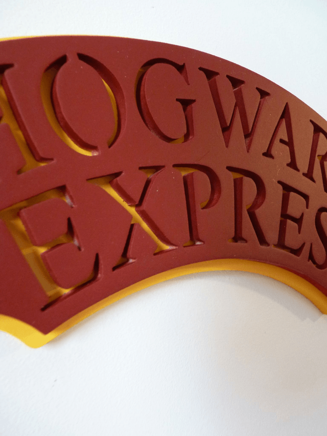 Panneau du Hogwarts Express / Poudlard Express - 28x10 cms
