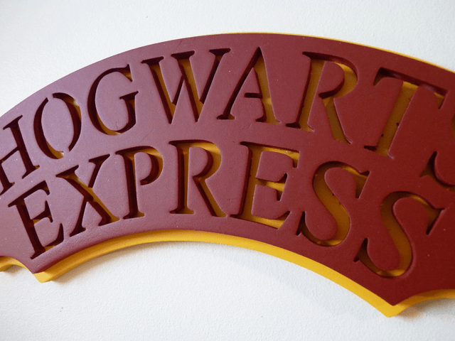 Panneau du Hogwarts Express / Poudlard Express - 28x10 cms