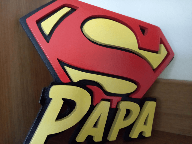 Super Papa pour la Fête des Pères - 20 x 22 cms