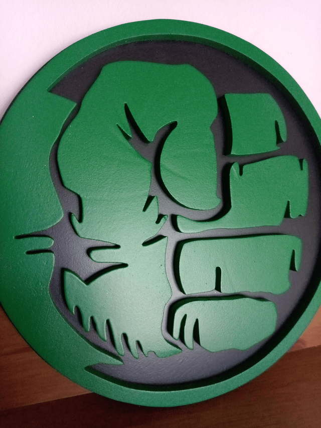 Poing de Hulk - 20x20 cms