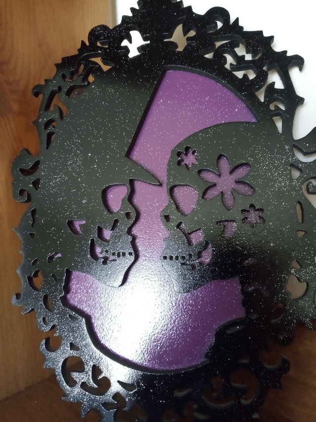 Décoration d'un couple pour Halloween - 20x28 cms