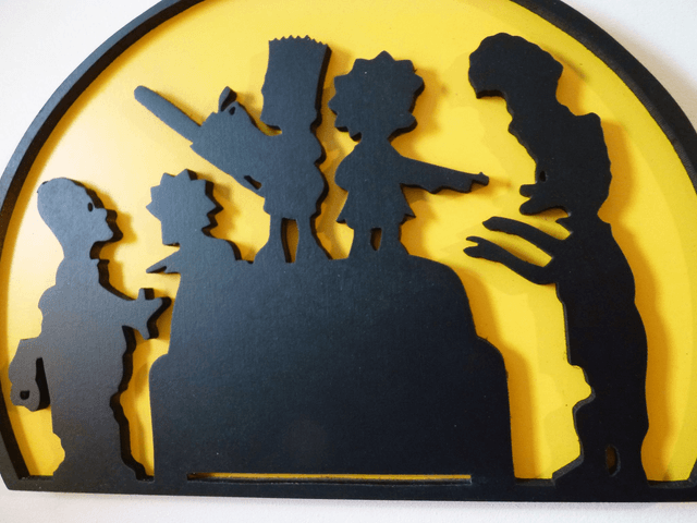 Famille Simpsons pour Halloween - 28x18 cms