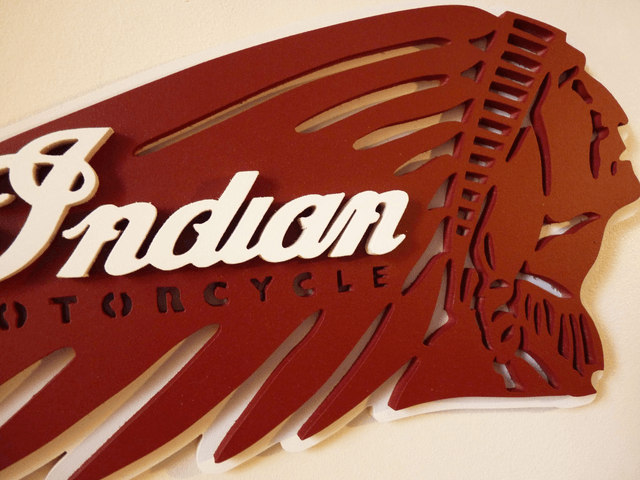 Indian Mortocycle - 40x15 cms