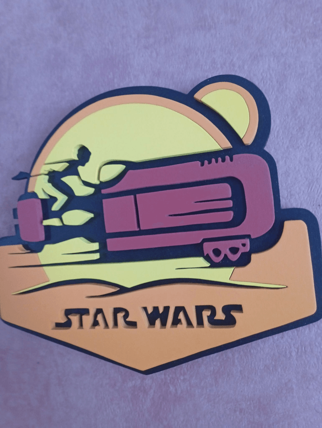 Rey sur son speeder