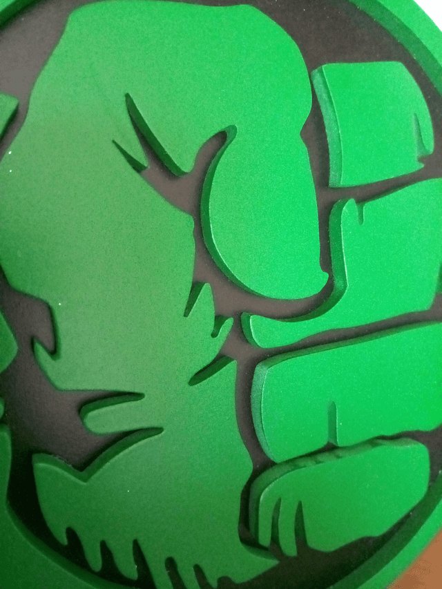 Poing de Hulk - 20x20 cms