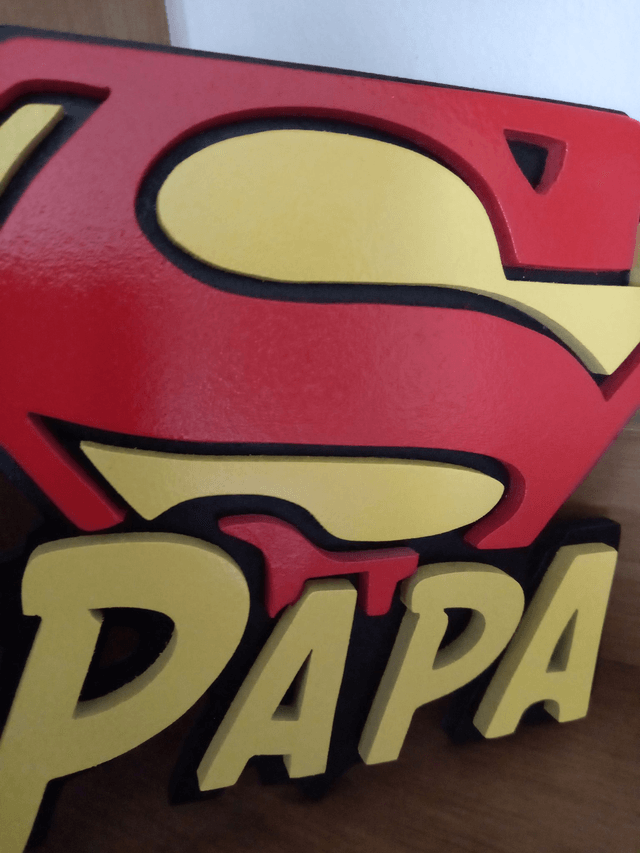 Super Papa pour la Fête des Pères - 20 x 22 cms