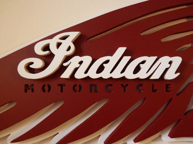 Indian Mortocycle - 40x15 cms