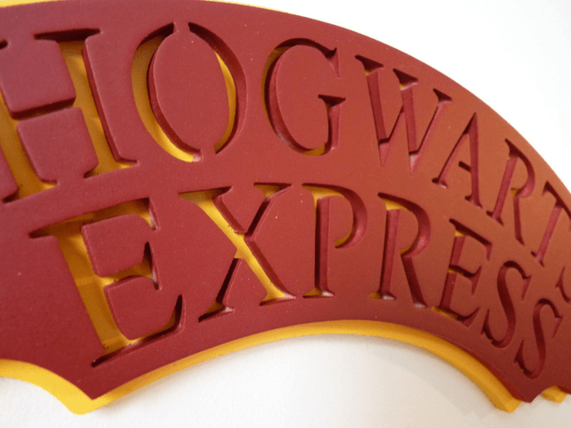 Panneau du Hogwarts Express / Poudlard Express - 28x10 cms