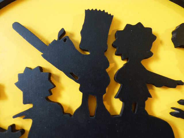 Famille Simpsons pour Halloween - 28x18 cms