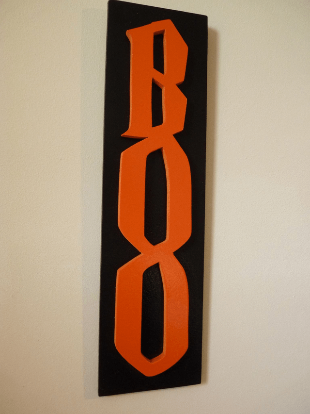 Décoration Boo pour Halloween - 8x28 cms