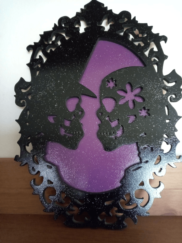 Décoration d'un couple pour Halloween - 20x28 cms