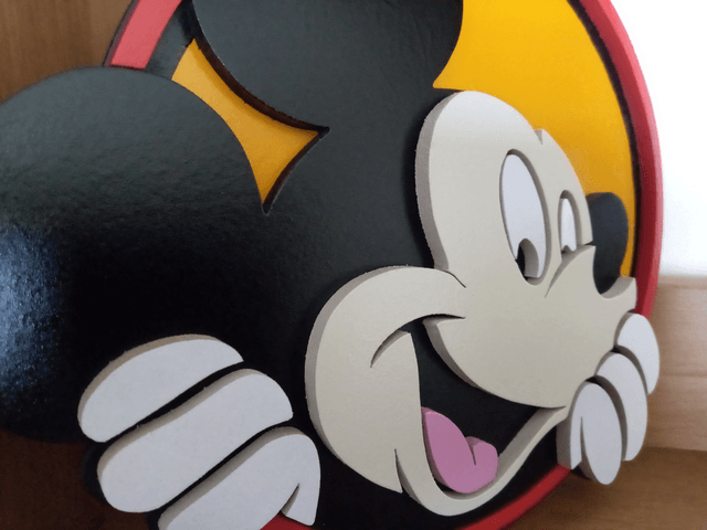 Mickey souriant - 25x22 cms