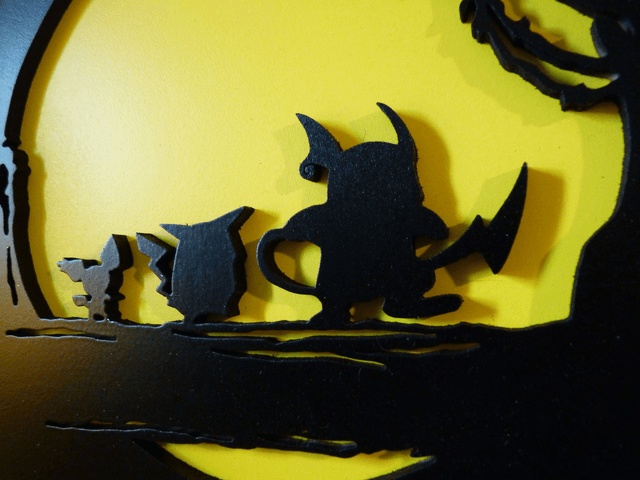 Raichu, Pikachu et Pichu se baladent - 20x20 cms