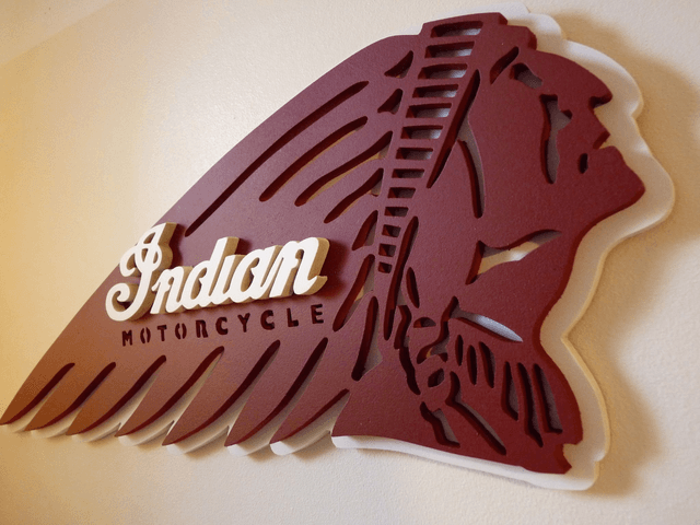 Indian Mortocycle - 40x15 cms