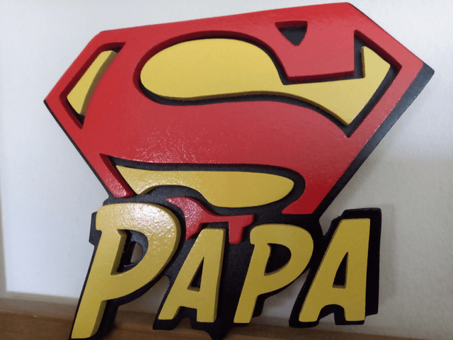 Super Papa pour la Fête des Pères - 20 x 22 cms