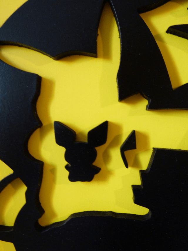 Evolution du Pokemon Pikachu - 21x24 cms
