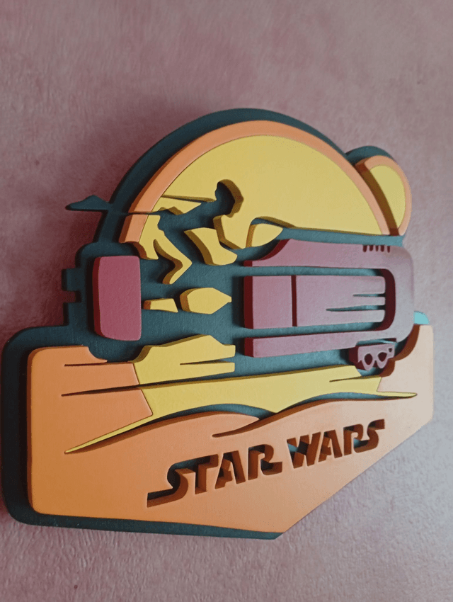 Rey sur son speeder
