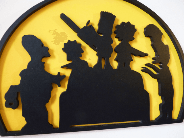 Famille Simpsons pour Halloween - 28x18 cms