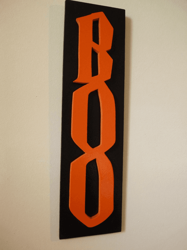 Décoration Boo pour Halloween - 8x28 cms